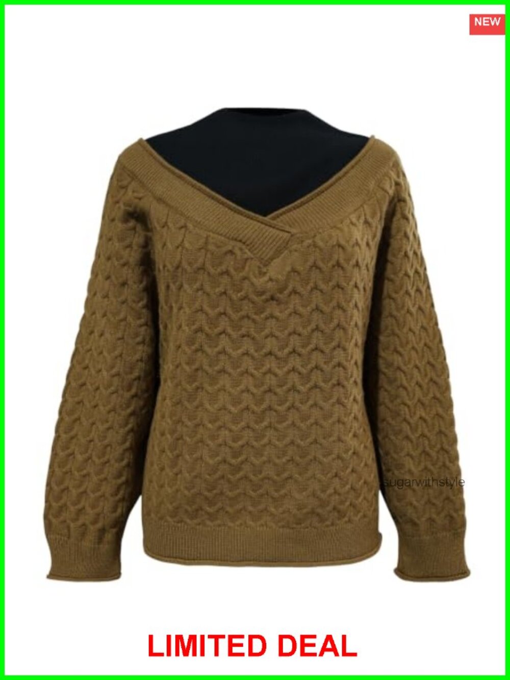 CUFEZN Women's Mock Neck Sweater Long Sleeve Knit Pullover Fall Winter